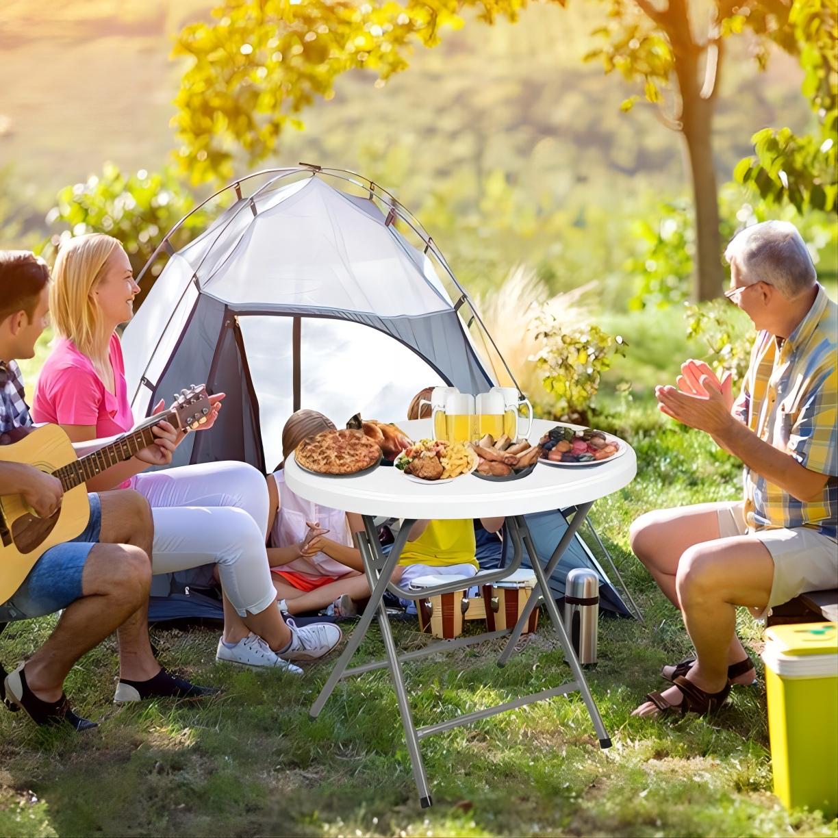 32in Portable Folding Circular Table