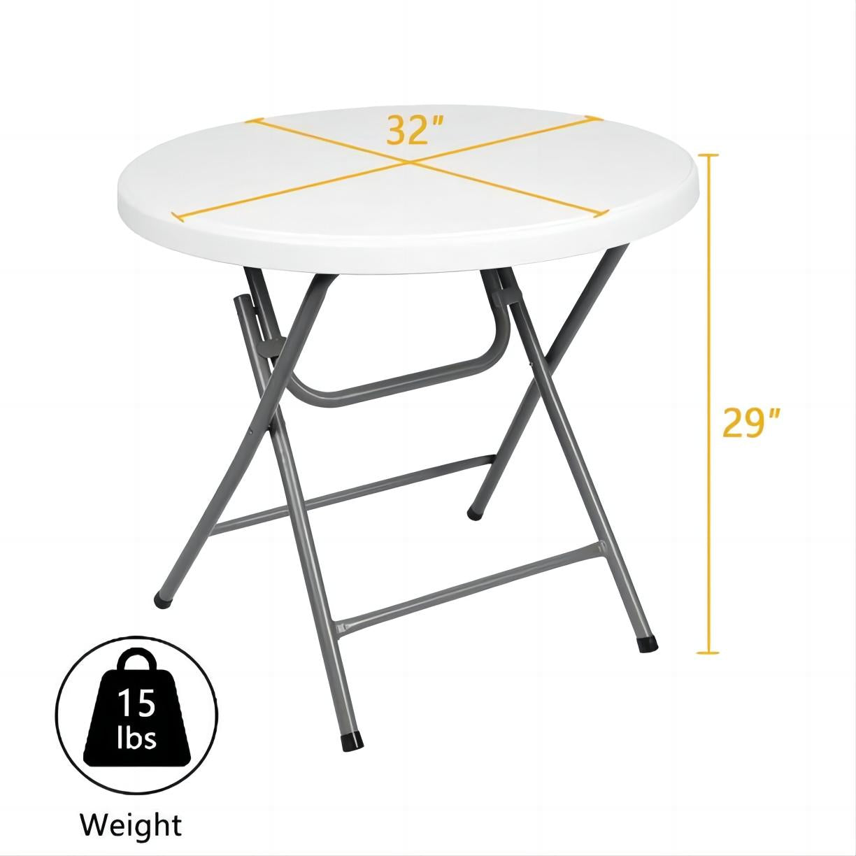 32in Portable Folding Circular Table