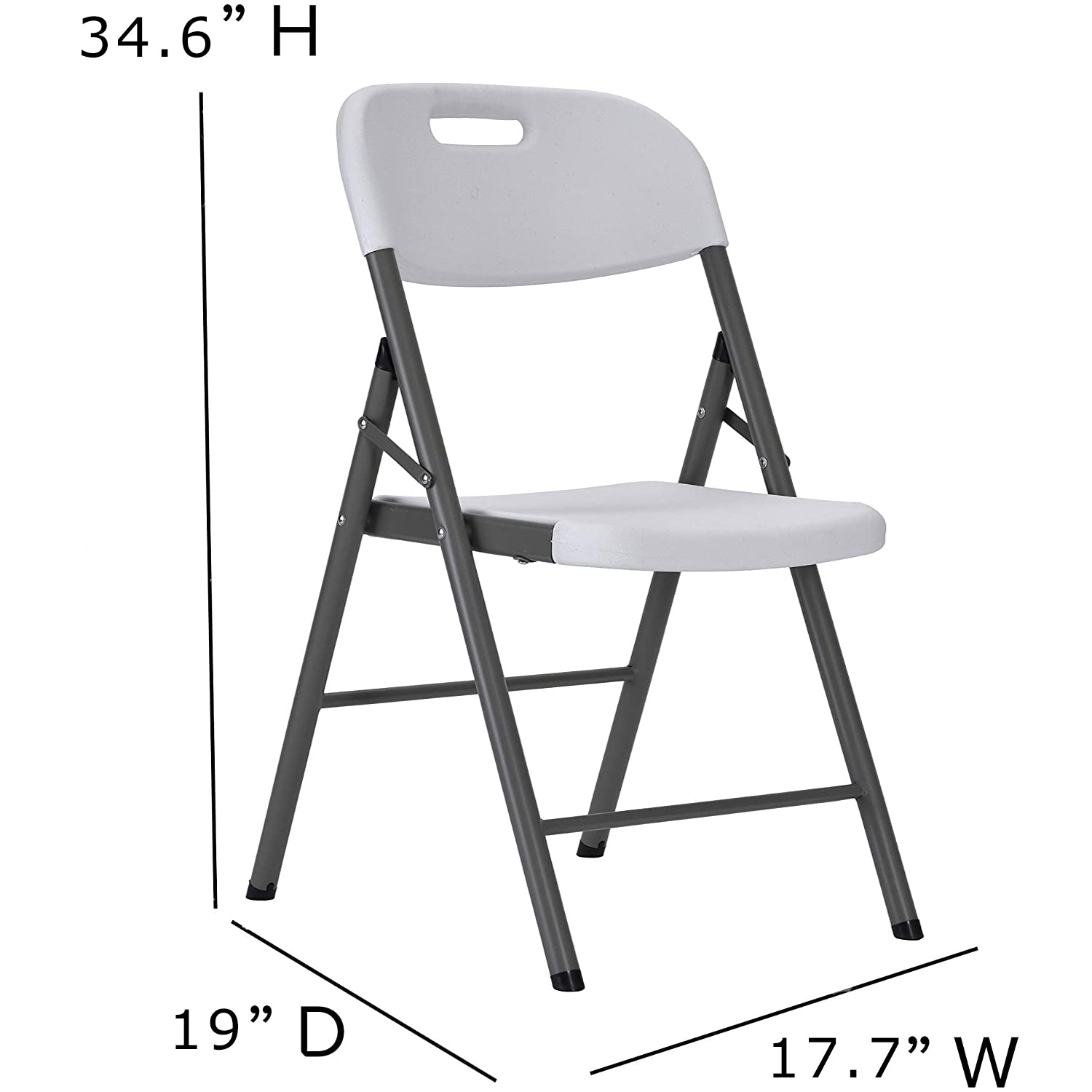 Resin Stackable Folding Chair (Set of 4, 400 lb)