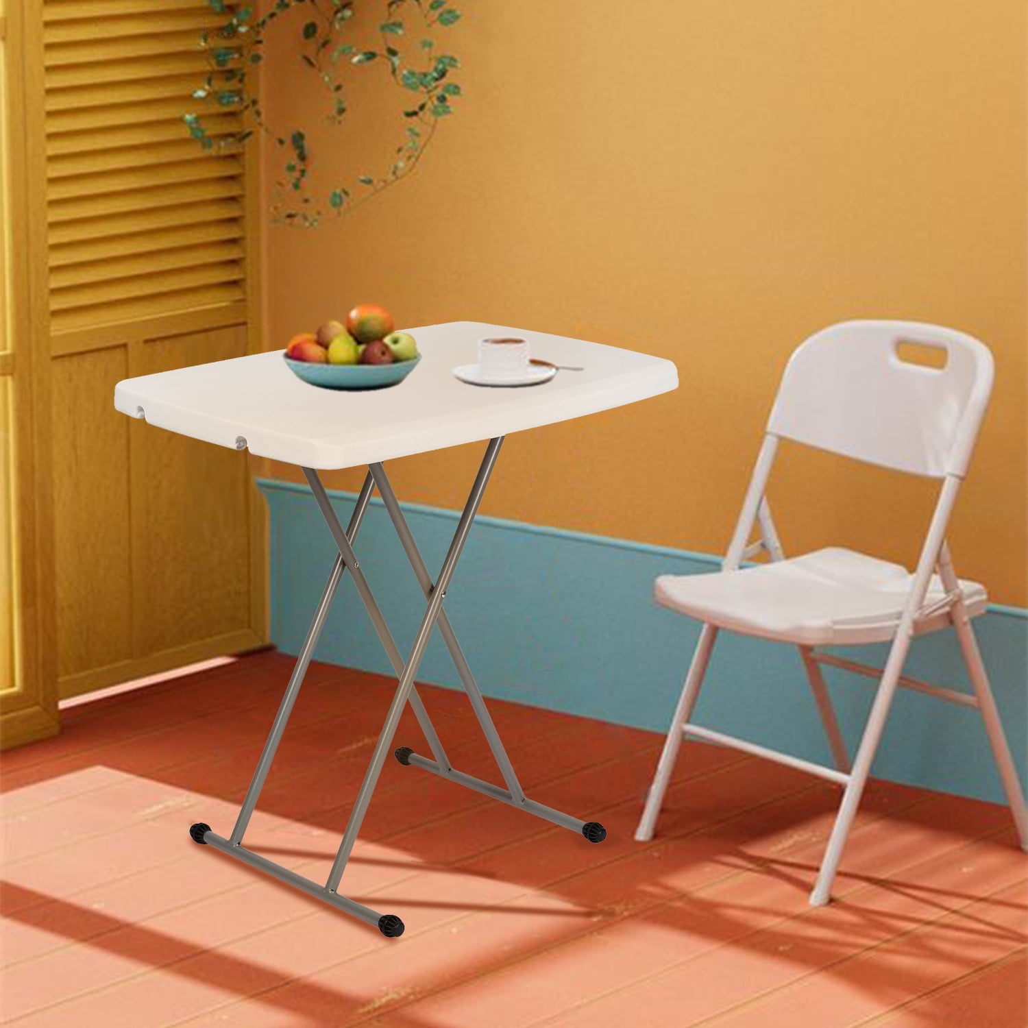 30 inch Personal Folding Table Adjustable Resin TV Tray