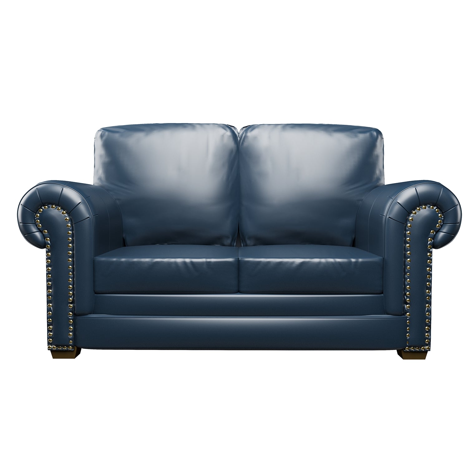 63in Leather Loveseat