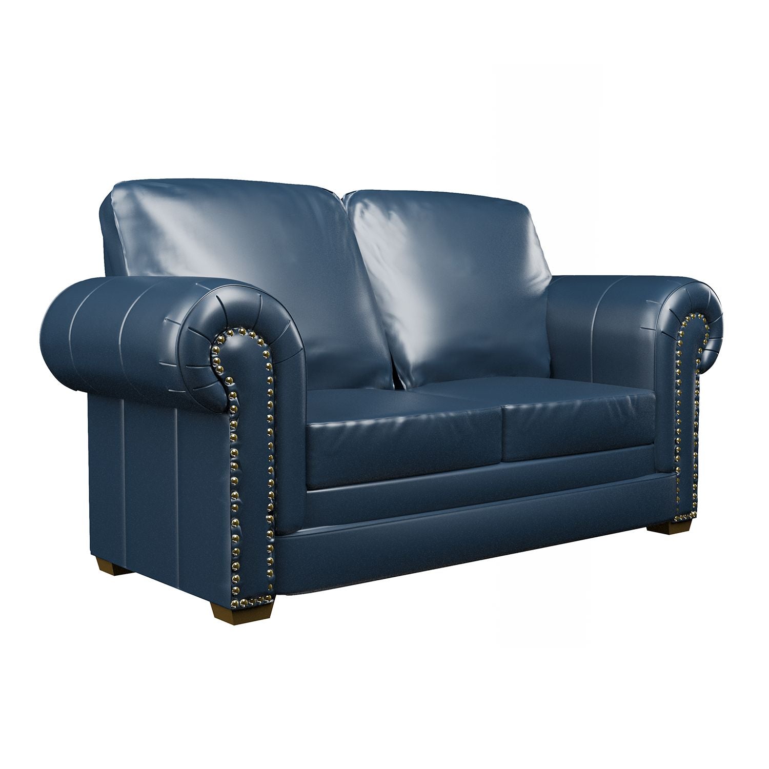 63in Leather Loveseat