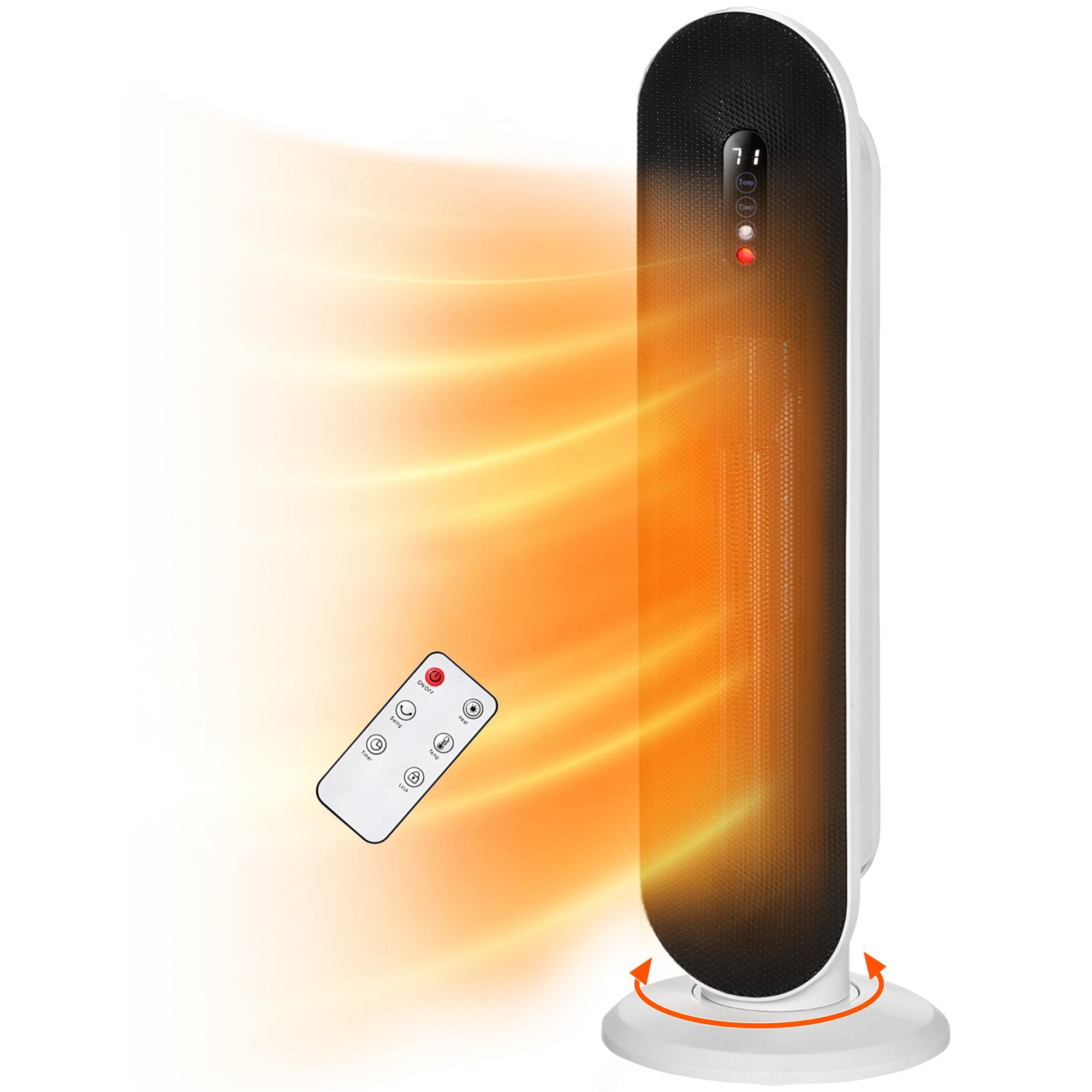 ALPULON 1500W Ceramic Tower Space Heater with Remote, White