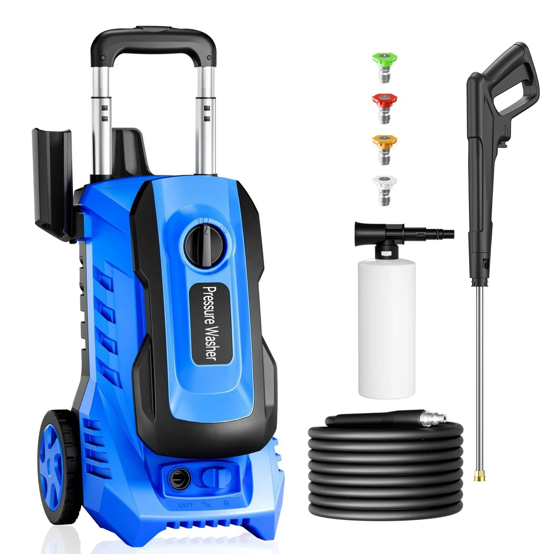 ALPULON 4500PSI Electric Pressure Washer 2.6GPM Power Washer 1800W Cleaning Machine for Car Cleaning Blue