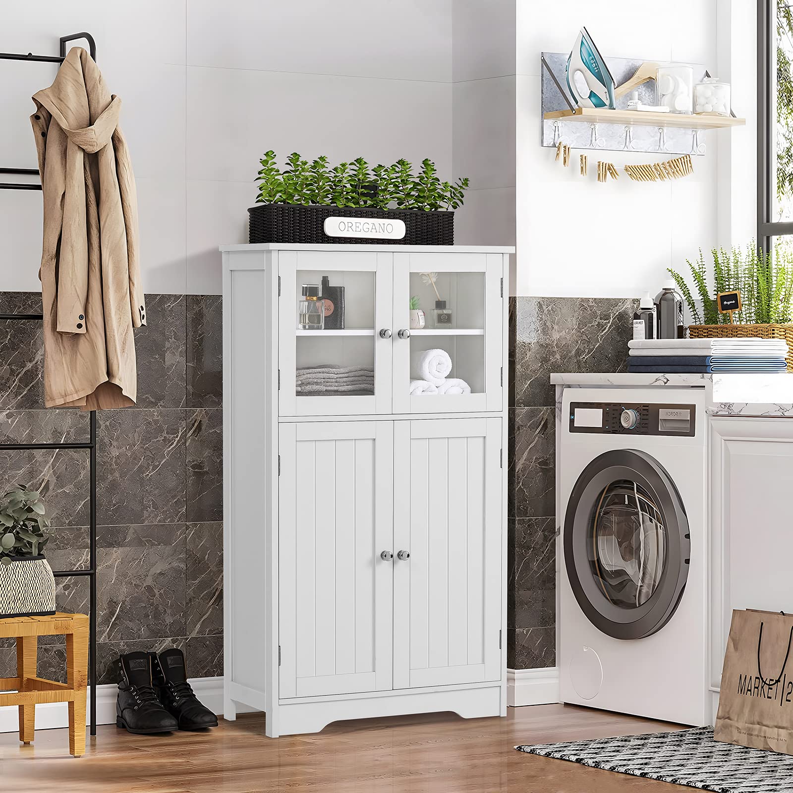 Bathroom Storage Cabinet Kitchen Cupboard with Doors