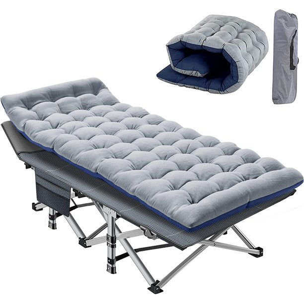 ALPULON Folding Camping Cot, Folding Cot Camping Cot for Adults Portable Folding Outdoor Cot with Carry Bags for Outdoor Travel Camp Beach Vacation