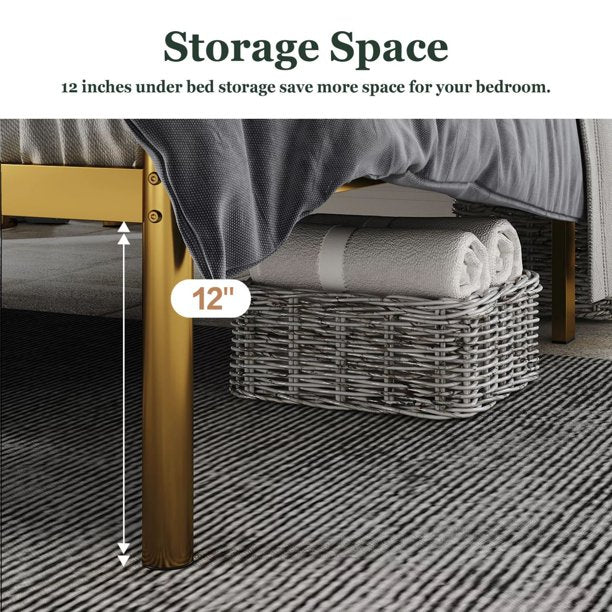 ALPULON Full Size Modern Metal Platform Bed Frame