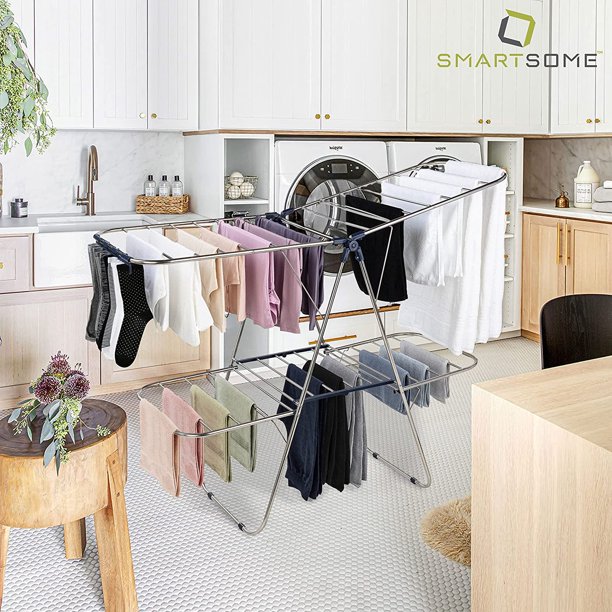 Foldable Clothes Drying Rack, Large
