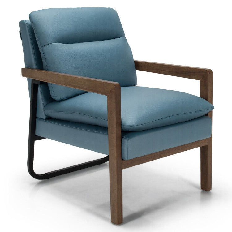 ALPULON Luxe Single Sofa Chair: Ultra-Comfy with Extra-Thick Padded Backrest