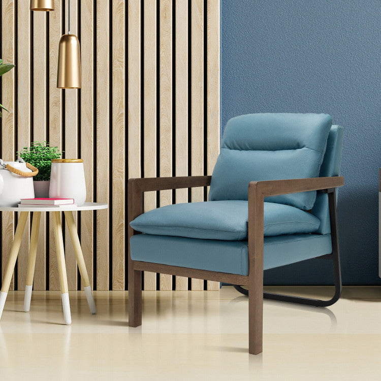 ALPULON Luxe Single Sofa Chair: Ultra-Comfy with Extra-Thick Padded Backrest