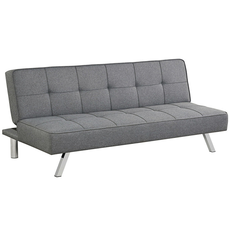 ALPULON 3-Seat Convertible Sofa Bed with High-Density Sponge for Living Room