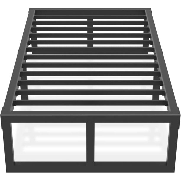 ALPULON Twin Bed Frame, 14 Inch High 3500 lbs Heavy Duty Metal Platform, Mattress Foundation with Steel Slat Support/No Box Spring Needed/Noise Free/Non-Slip/Easy Assembly