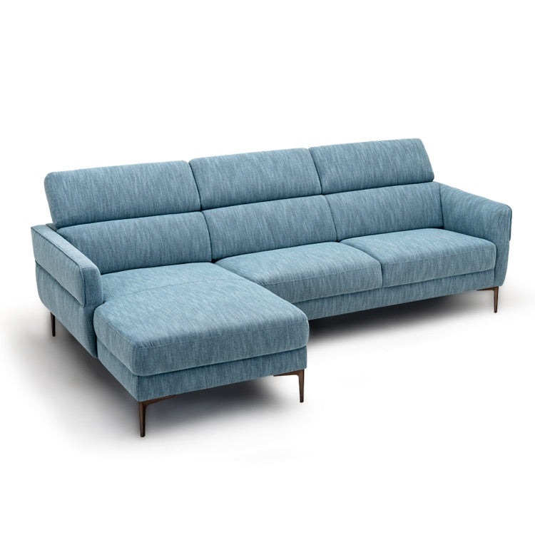 ALPULON 105 Inch L-Shaped Sofa Couch with 3 Adjustable Headrests
