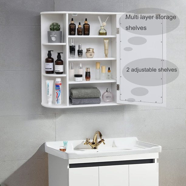 ALPULON Bathroom Wall Mounted Cabinet - Over The Toilet Space Saver Storage Cabinet
