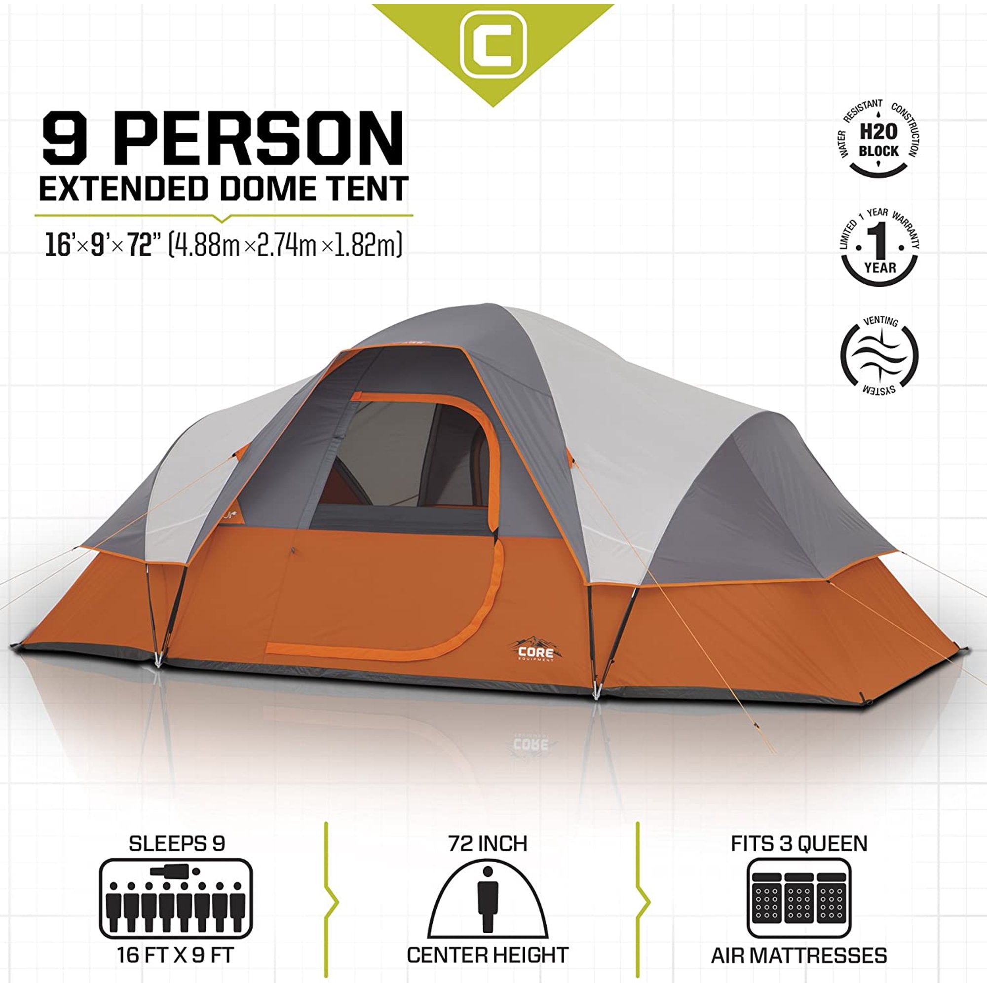 Tents for Family Camping Hiking and Backpacking 4 Person