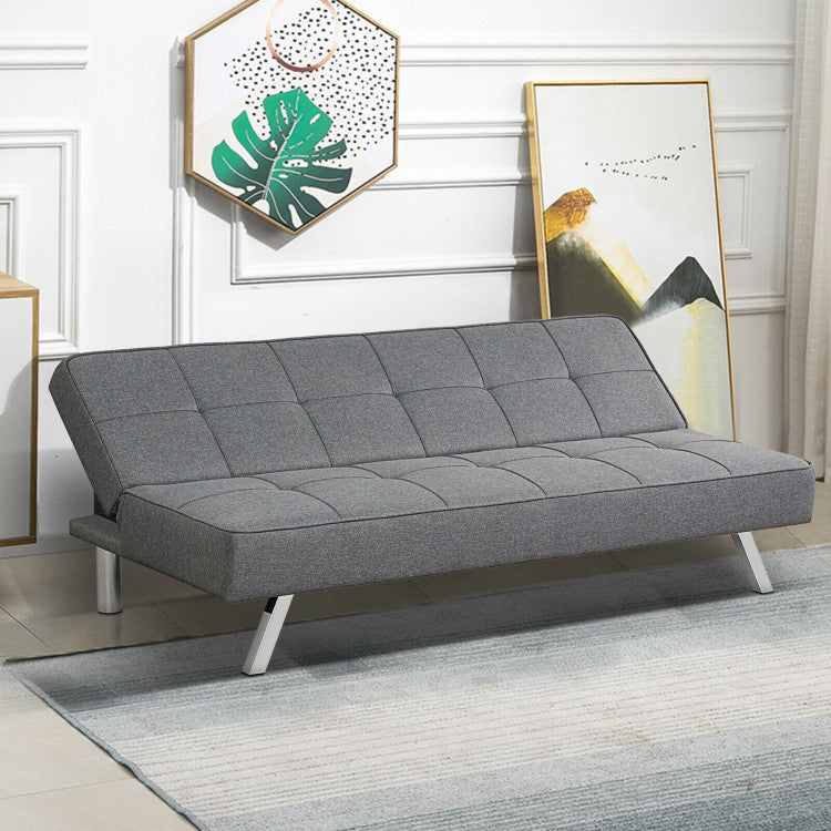ALPULON 3-Seat Convertible Sofa Bed with High-Density Sponge for Living Room