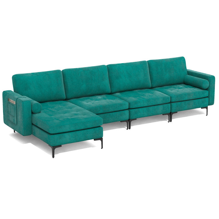 ALPULON Modular L-shaped 4-Seat Sectional Sofa with Reversible Chaise