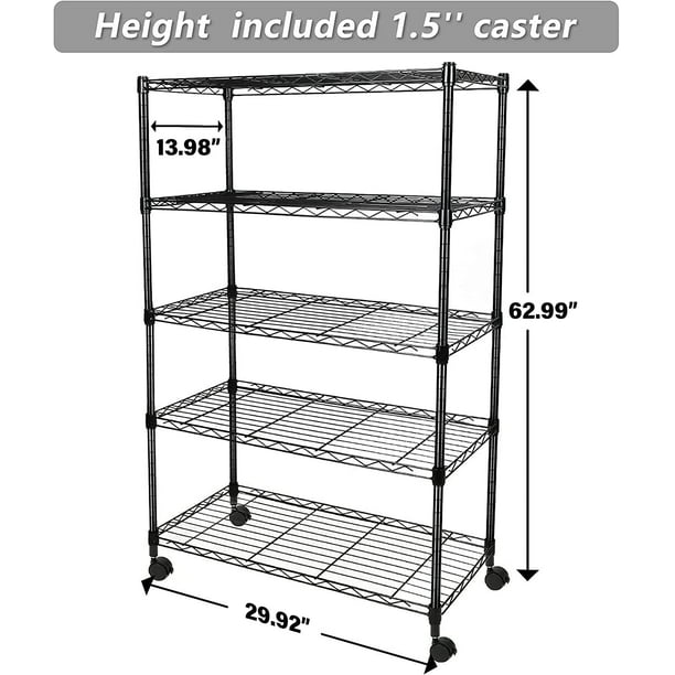 4 Tier Heavy Duty Storage Shelving Unit 35L x 18W x 61H inch