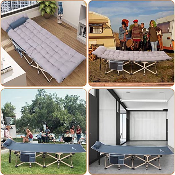ALPULON Camping Folding Cot Portable Folding Bed