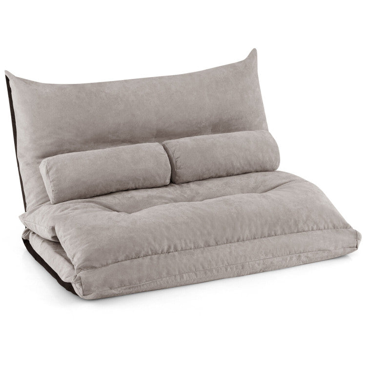 ALPULON Ultimate Comfort: Adjustable Floor Sofa Bed with Lumbar Support Pillows