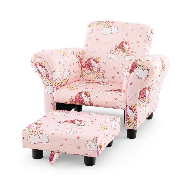 ALPULON Kids' Cozy Chair: Cute Patterns with Ergonomic Backrest & Armrests