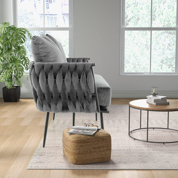 ALPULON Luxe Modern Loveseat: Plush Dutch Velvet Upholstery for Elegant Comfort