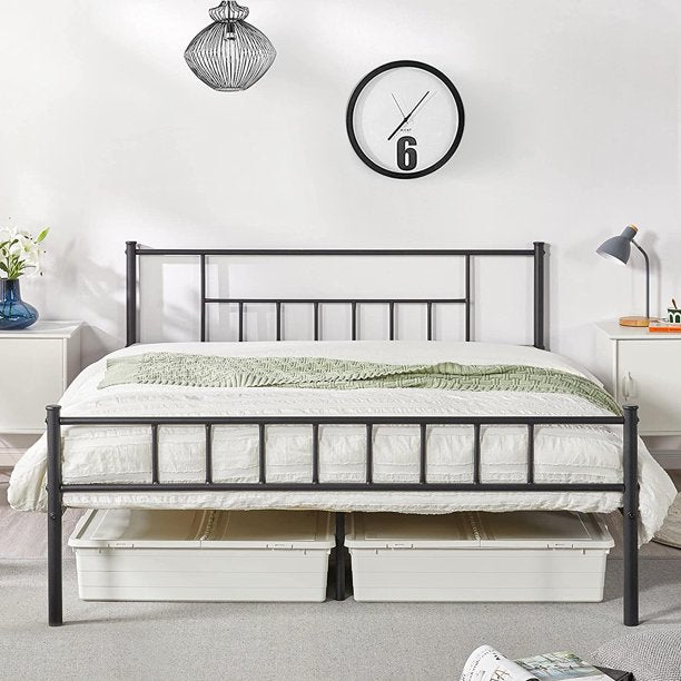 13 inch Queen Size Metal Bed Frame with Headboard
