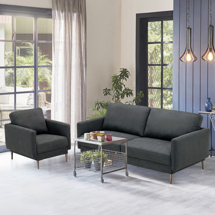 ALPULON Modern Loveseat: Ultimate Comfort with Plush Backrest Cushions