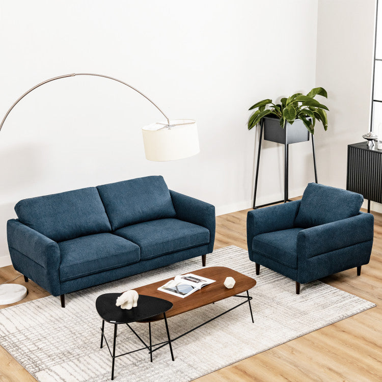 ALPULON 72 in Cozy Fabric Loveseat: Chic Design with Elegant Wood Legs