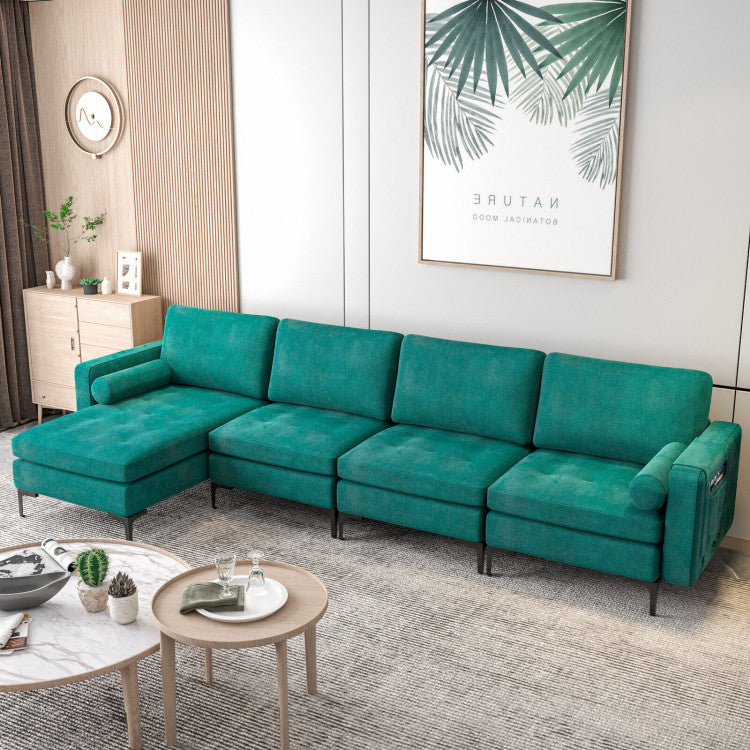 ALPULON Modular L-shaped 4-Seat Sectional Sofa with Reversible Chaise